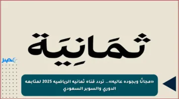 «مجانًا وبجودة عالية».. تردد قناة ثمانية الرياضية 2025 لمتابعة الدوري والسوبر السعودي